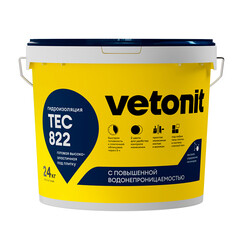 Гидроизоляция акриловая Vetonit Weber.tec 822 серая 24 кг - фото 1
