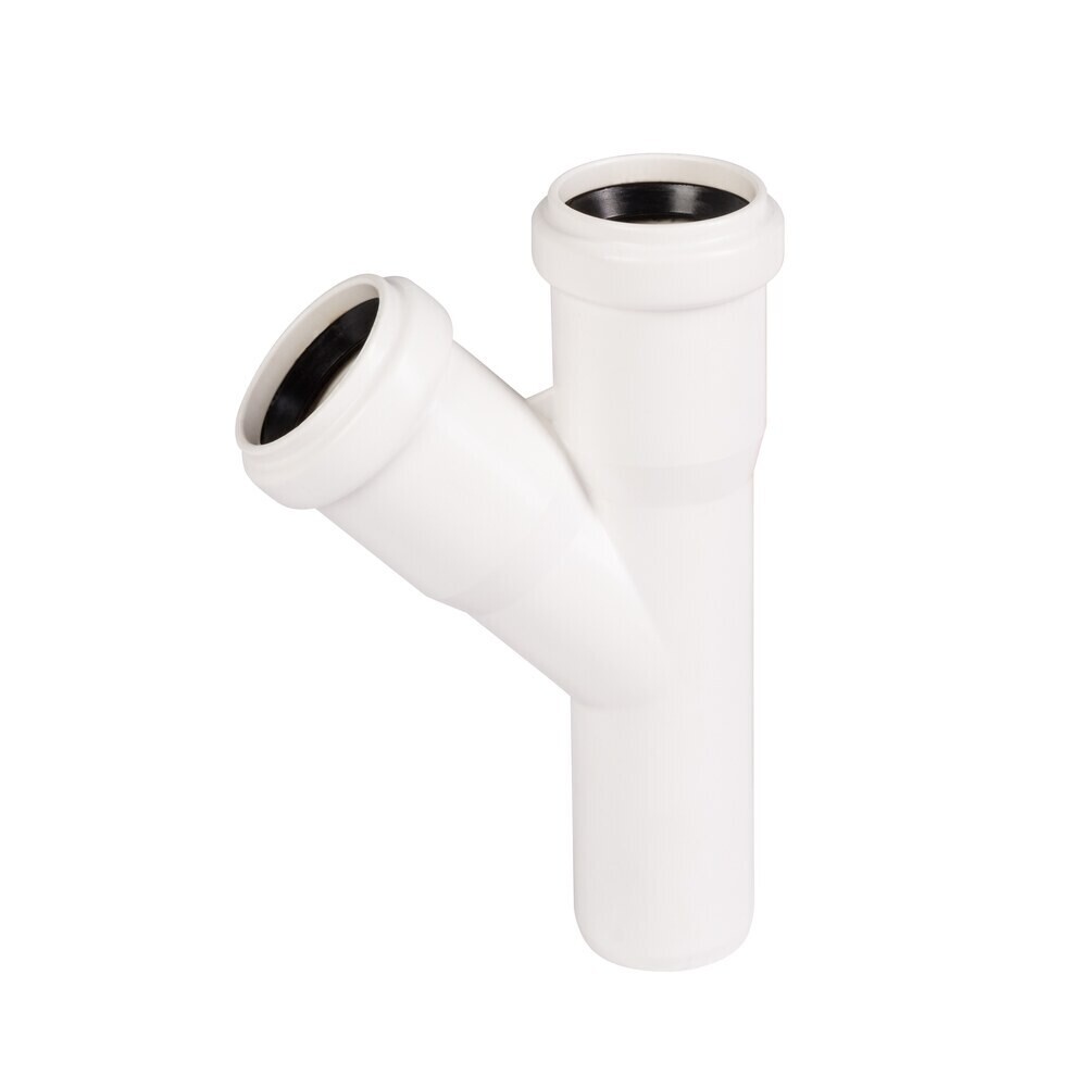 Тройник Ostendorf HTEA d32 мм 45° пластиковый для внутренней канализации (559600)
