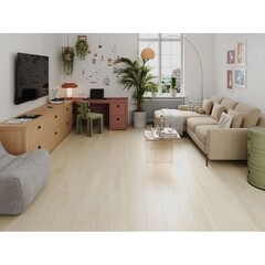 Ламинат 33 класс Эггер Хоум дуб оротава песочный 1,495 кв.м 12 мм с фаской влагостойкий - фото 2