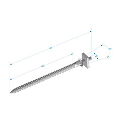 Шпилька специальная Docke 120/150 мм с гайкой - фото 2