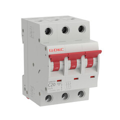 Автоматический выключатель модульный DKC Yon Max MD63N 3P 20А тип C 6 кА 400 В (MD63N-3PC20) - фото 2