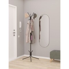 Вешалка напольная гардеробная металлическая 5 крючков черная ЗМИ Луч 5 - фото 5