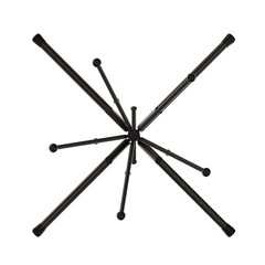 Вешалка напольная гардеробная металлическая 5 крючков черная ЗМИ Луч 5 - фото 3