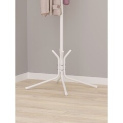 Вешалка напольная гардеробная металлическая 5 крючков белая ЗМИ Луч 5 - фото 6