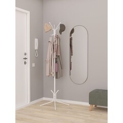 Вешалка напольная гардеробная металлическая 5 крючков белая ЗМИ Луч 5 - фото 5