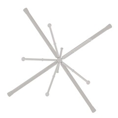 Вешалка напольная гардеробная металлическая 5 крючков белая ЗМИ Луч 5 - фото 2