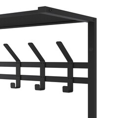 Вешалка настенная с полкой металлическая 9 крючков черная ЗМИ Торонто 22 - фото 3