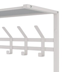 Вешалка настенная с полкой металлическая 9 крючков белая ЗМИ Торонто 22 - фото 3