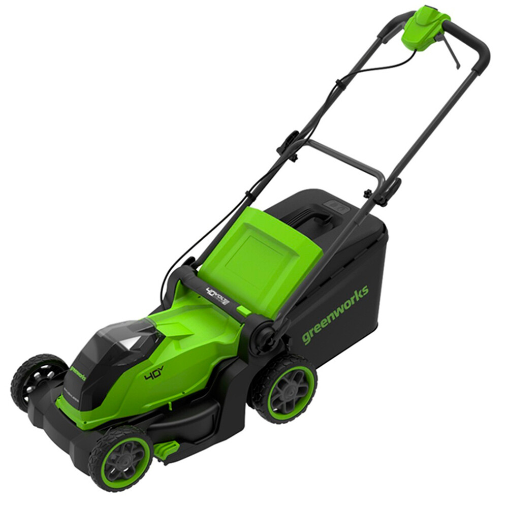 Изображение товара Газонокосилка аккумуляторная Greenworks GD40LM411 40 В 410 мм 4Ач Li-Ion 1 АКБ и ЗУ (2521007UB) Изображение товара Газонокосилка аккумуляторная Greenworks GD40LM411 40 В 410 мм 4Ач Li-Ion 1 АКБ и ЗУ (2521007UB)