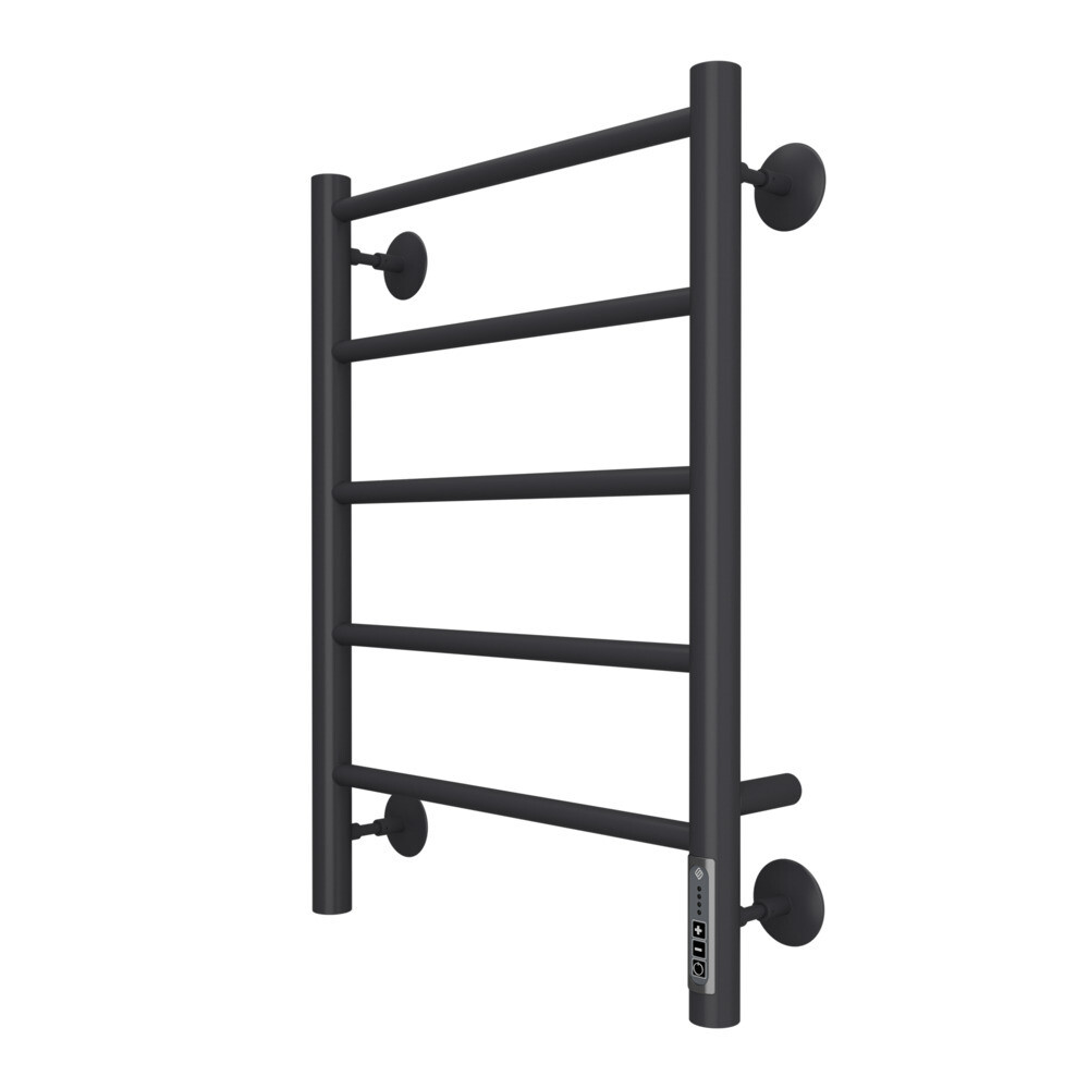 Изображение товара Полотенцесушитель электрический Вармо Ригель П5 600х400 мм 50 Вт с терморегулятором левый черный