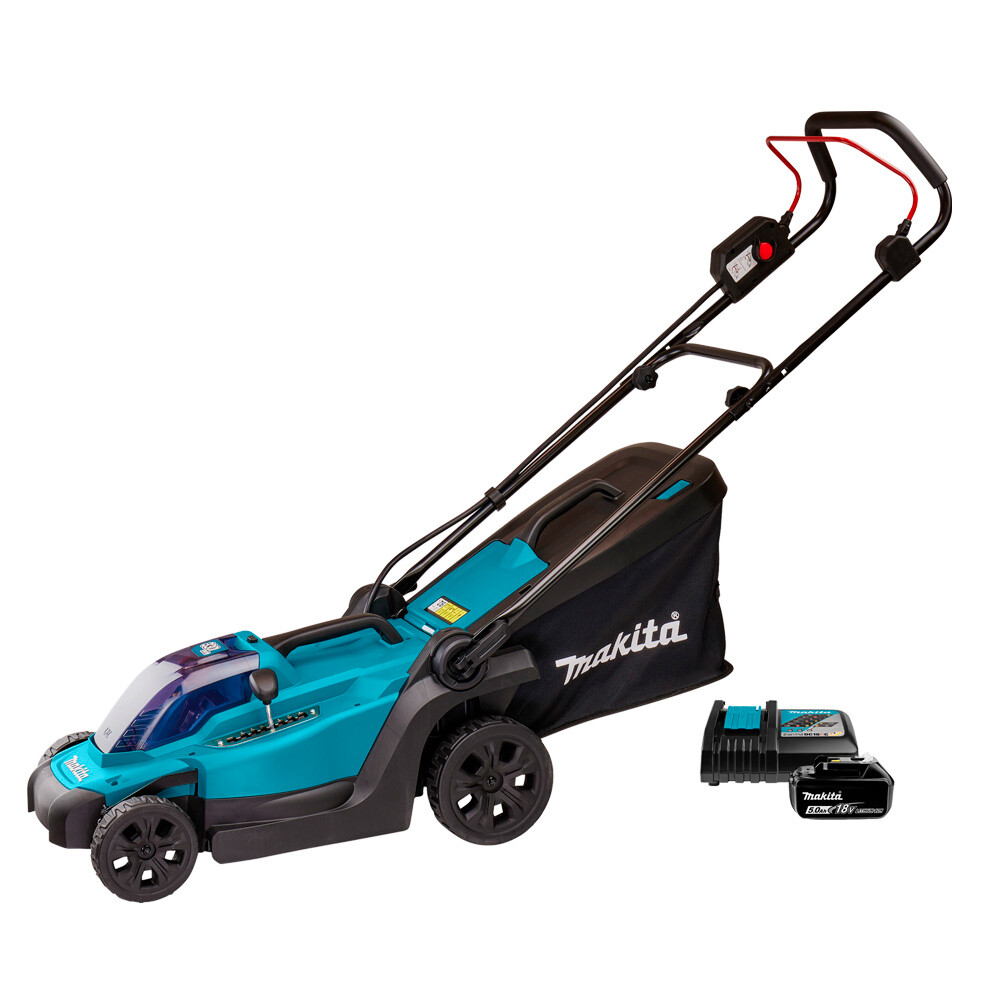 Изображение товара Газонокосилка Makita DLM330RT 18V 330 мм с 5 Ач аккумулятором