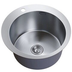 Мойка для кухни Mixline Pro 50х50х20 см врезная с сифоном сталь сатин (554768) - фото 1