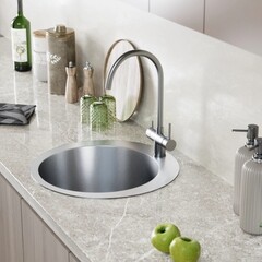 Мойка для кухни Mixline Pro 50х50х20 см врезная с сифоном сталь сатин (554768) - фото 3