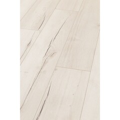 Ламинат 33 класс Эггер Хоум дуб крестон белый 1,745 кв.м 10 мм с фаской влагостойкий - фото 3