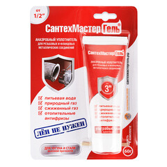 Анаэробный клей-герметик СантехМастер красный 60 г - фото 1