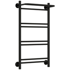 Полотенцесушитель водяной Сунержа ВПС-51П 800х400 мм лесенка с полкой черный