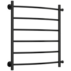 Полотенцесушитель водяной Сунержа ВСП-55 600х600 мм лесенка с боковым подключением 600 мм черный - фото 1