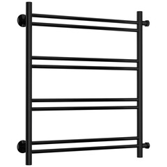 Полотенцесушитель водяной Сунержа ВСП-54 600х600 мм лесенка с боковым подключением 600 мм черный - фото 1