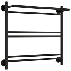 Полотенцесушитель водяной Сунержа ВПС-51П 600х600 мм лесенка с полкой черный