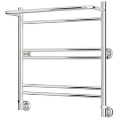 Полотенцесушитель водяной Сунержа ВСП-34 600х500 мм лесенка с боковым подключением 500 мм с полкой хром - фото 1