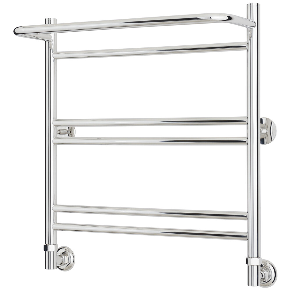 Полотенцесушитель водяной Сунержа ВСП-34 600х500 мм лесенка с боковым подключением 500 мм с полкой хром