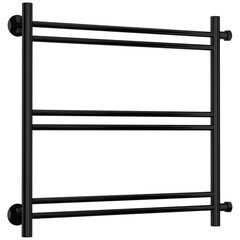 Полотенцесушитель водяной Сунержа ВСП-54ПБ 500х600 мм лесенка с боковым подключением 600 мм черный - фото 1