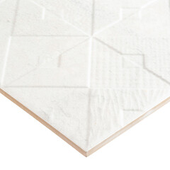 Плитка облицовочная Alma Ceramica Mars белая геометрия 600x200x7,5 мм (16 шт.=1,92 кв.м) - фото 15