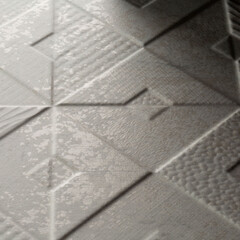 Плитка облицовочная Alma Ceramica Mars белая геометрия 600x200x7,5 мм (16 шт.=1,92 кв.м) - фото 13