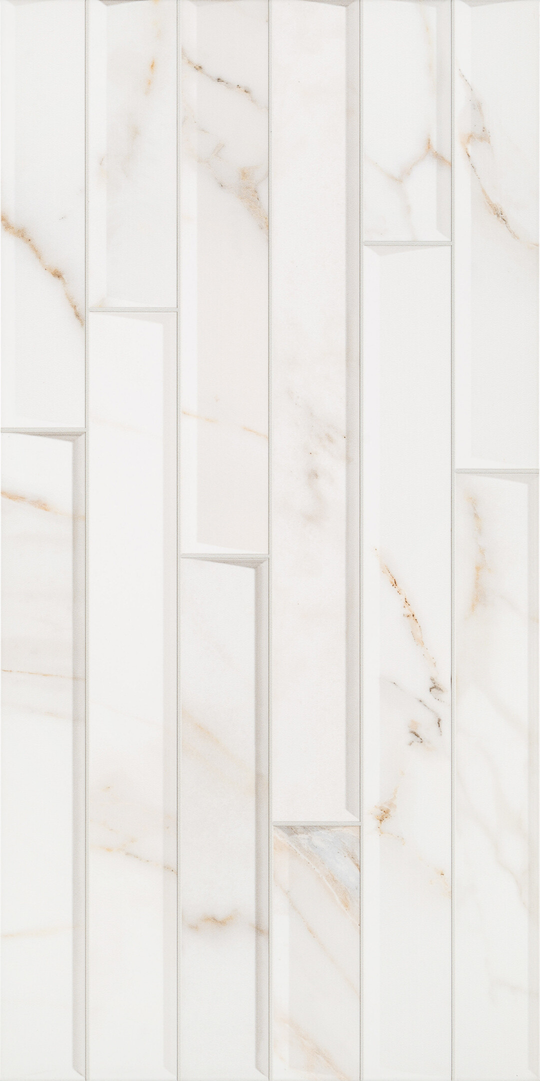 Плитка облицовочная Alma Ceramica Nevada белая геометрия 500x249x7,5 мм (12 шт.=1,494 кв.м)