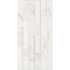 Плитка облицовочная Alma Ceramica Nevada белая геометрия 500x249x7,5 мм (12 шт.=1,494 кв.м) - фото 2