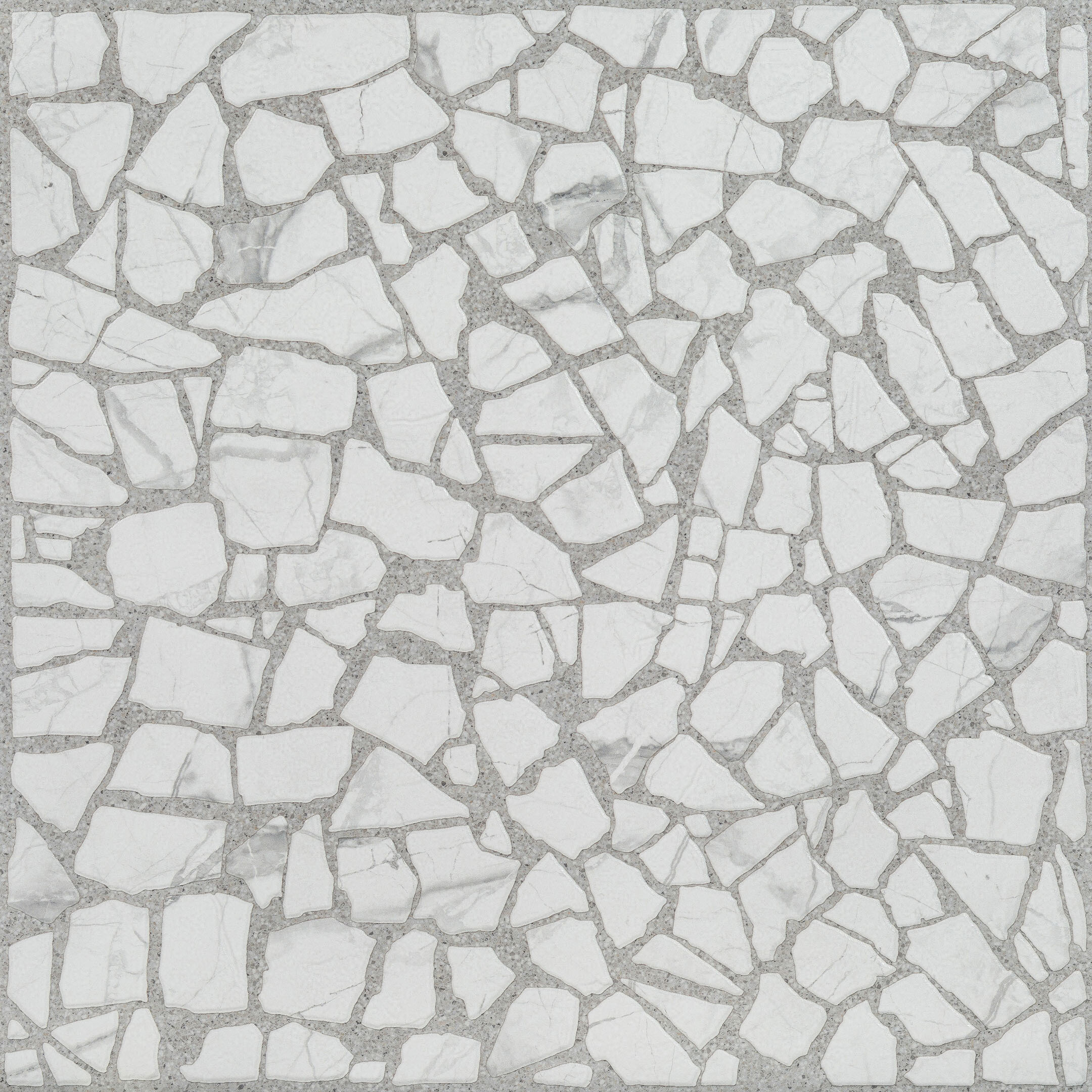 Керамогранит Alma Ceramica Laurent белый мозаика 600x600x9 мм (5 шт.=1,8 кв.м)