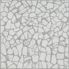 Керамогранит Alma Ceramica Laurent белый мозаика 600x600x9 мм (5 шт.=1,8 кв.м) - фото 3