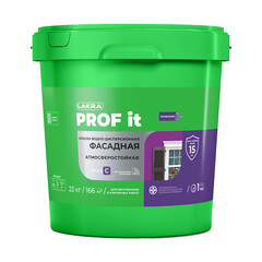 Краска фасадная Лакра Prof IT акриловая база C бесцветная 23 кг