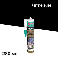 Герметик силиконовый для аквариумов и стекла Akfix 100AQ черный 280 мл