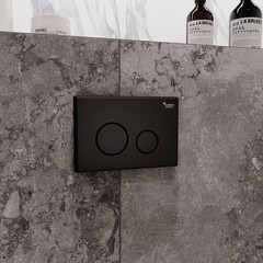 Клавиша смыва для инсталляций Corsa Deco CX черная матовая (FBCXB) - фото 3