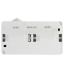 Блок выключатель и розетка Systeme Electric Этюд двухклавишный накладной белый (BPA16-242B) - фото 2