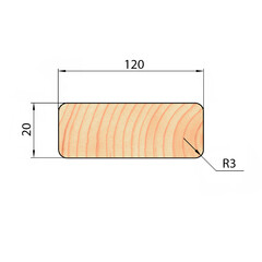 Доска сухая строганая 20х120х2000 мм хвойные породы сорт АВ ФГИС ЛК - фото 2