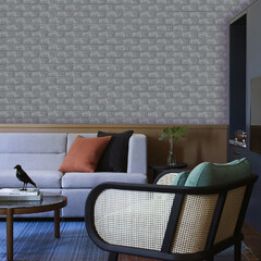 Панель самоклеящаяся вспененный полиэтилен 700х770х3 мм Кирпич серый металлик 0,54 кв.м - фото 3