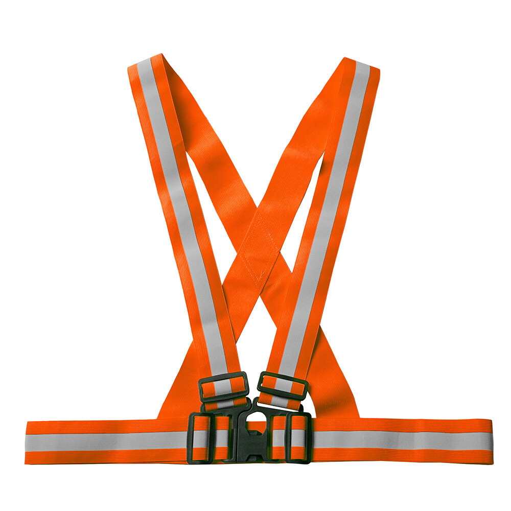 Ремень светоотражающий регулируемый с лямками полиэстер (one size) оранжевый (1159577)