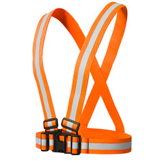 Ремень светоотражающий регулируемый с лямками полиэстер (one size) оранжевый (1159577) - фото 3