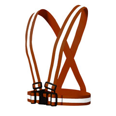 Ремень светоотражающий регулируемый с лямками полиэстер (one size) оранжевый (1159577) - фото 2