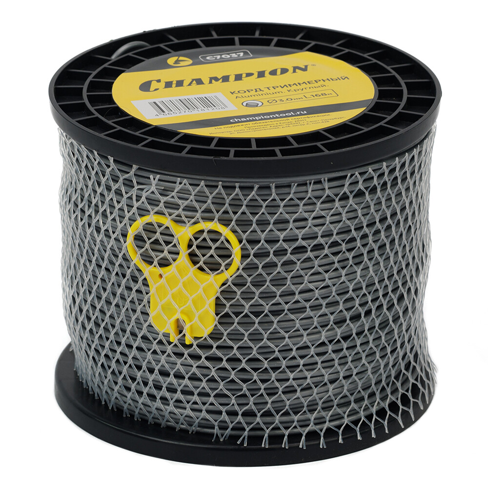 Изображение товара Леска для триммера Champion Aluminium круг 3 мм х 168 м серая (C7037)