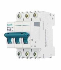 Автоматический выключатель модульный Dekraft BA-101 3P 25А тип C 4,5 кА 230/400 В (11080DEK) - фото 5