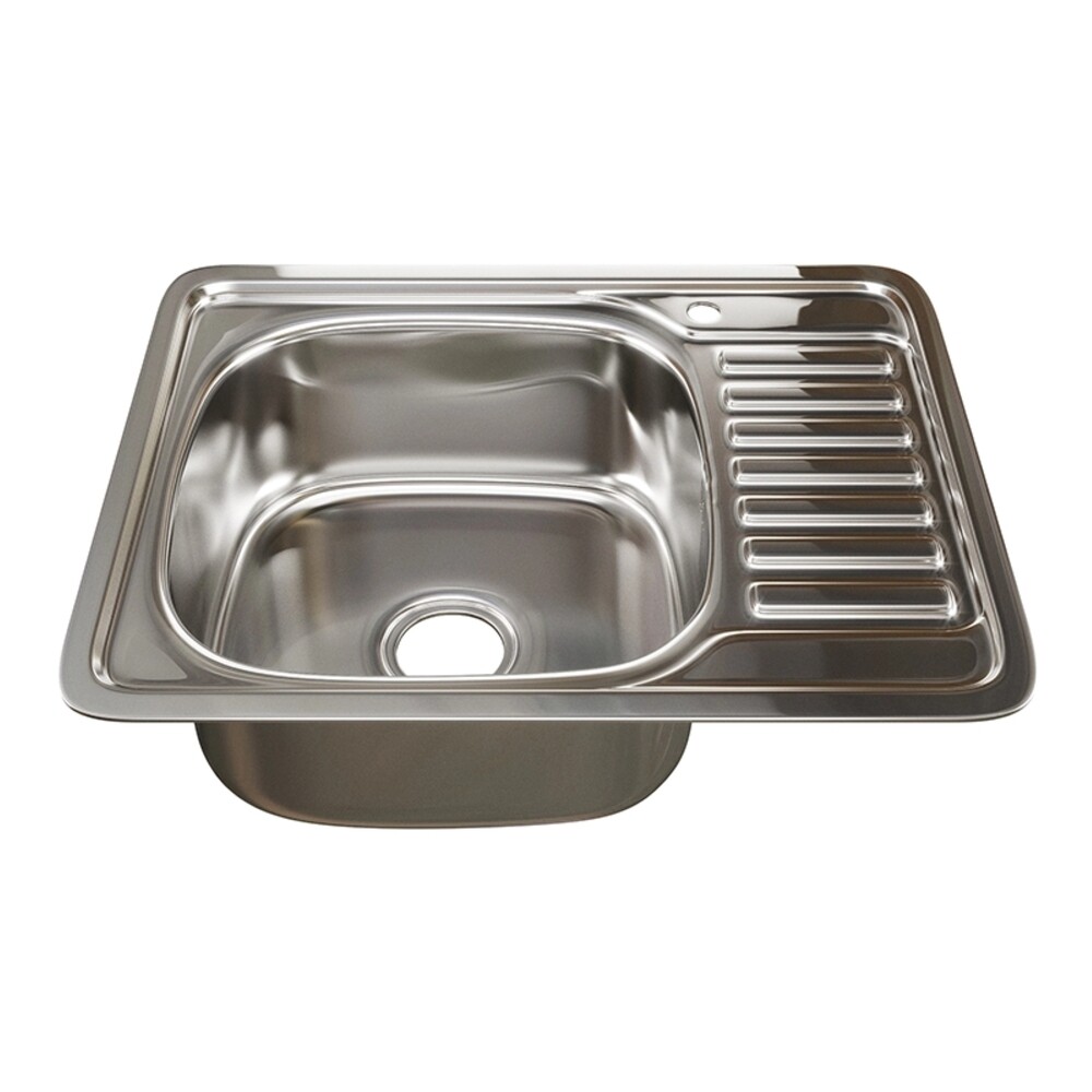 Изображение товара Мойка Mixline 528192 Правая с крылом из нержавеющей стали 58x48 см