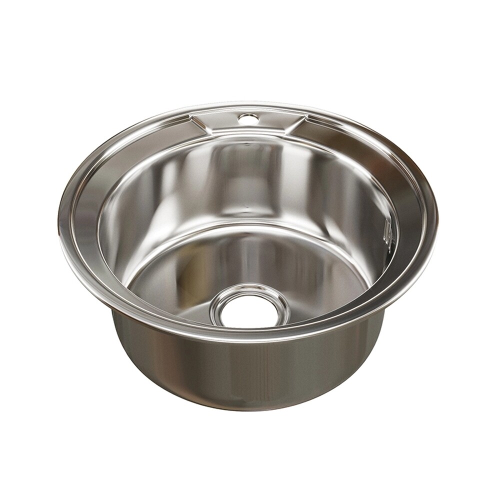 Изображение товара Мойка для кухни Mixline 49х49х18 см врезная с сифоном сталь (528183)