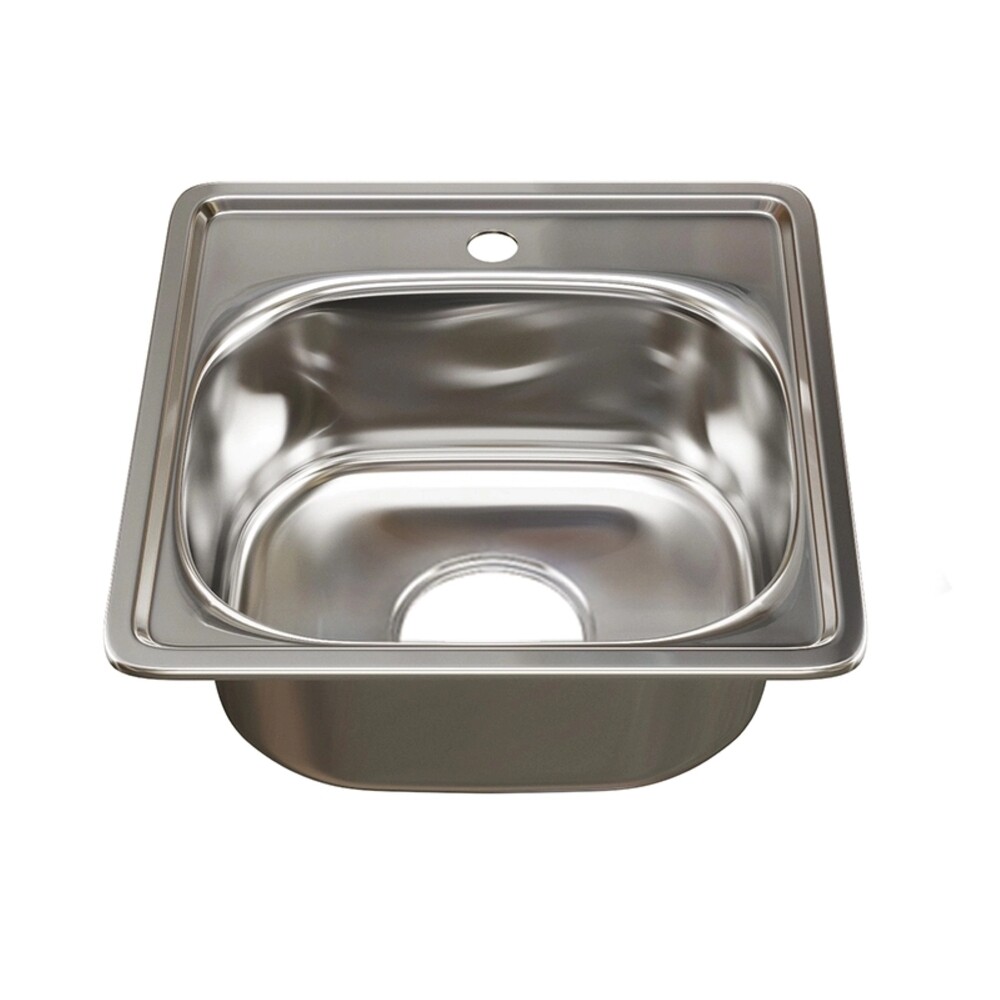 Изображение товара Мойка для кухни Mixline 38х38х15 см врезная с сифоном сталь (531266)