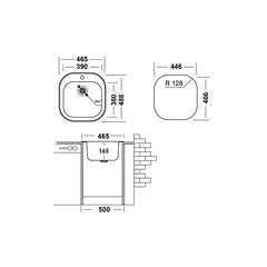 Мойка для кухни Ukinox Галант 46,5х48,8х16 см врезная сталь (GAM465.488-GT6K0C) - фото 2
