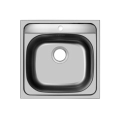 Мойка для кухни Ukinox Классика 48х48х16 см врезная сталь (CLM480.480-GT6K0C)