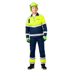 Костюм сигнальный мужской Техноавиа Люмос 44-46 рост 158-164 см флуоресцентный желтый - фото 1