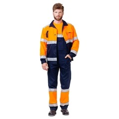 Костюм сигнальный мужской Техноавиа Магистраль 52-54 рост 182-188 см флуоресцентный оранжевый - фото 5